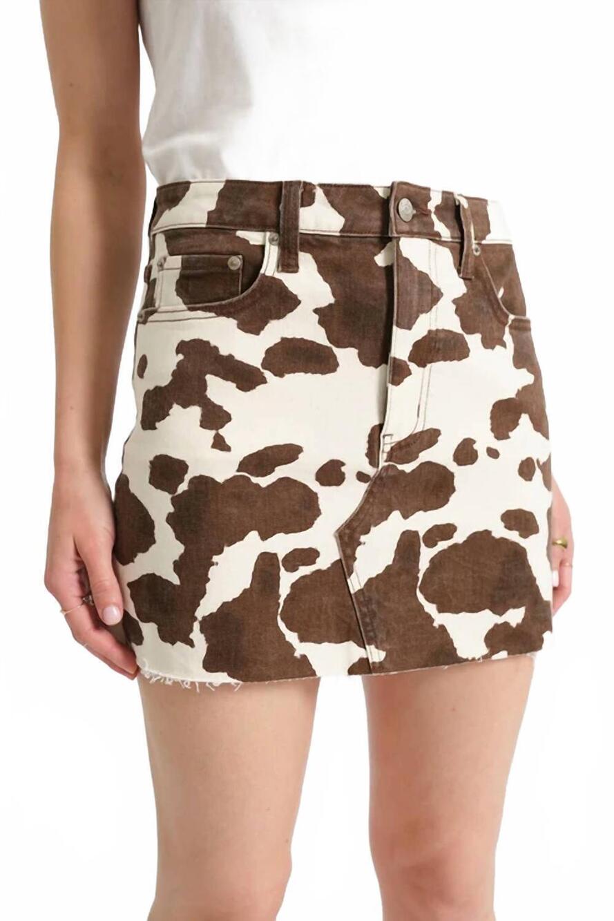 NEW DAZE malibu mini skirt in spotted